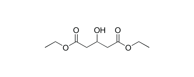 Structure of DIETHYL-3-HYDROXY GLUTARATE