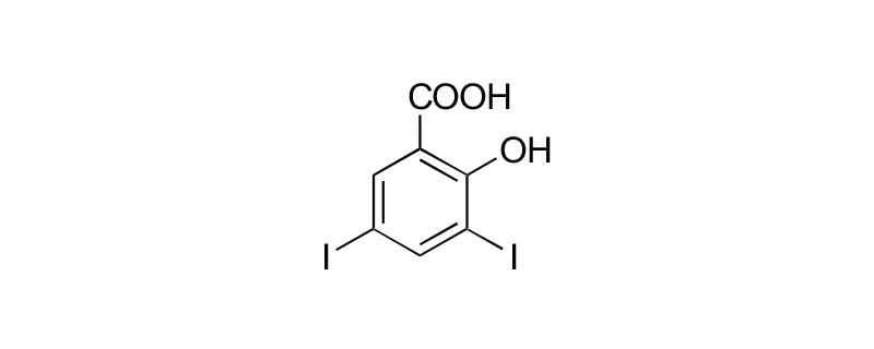 Structure of 3,5-DIIODOSALICYLIC ACID