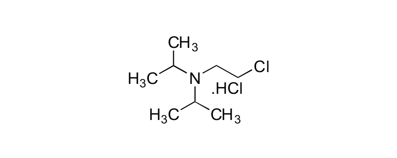 Structure of 2-(DIISOPROPYLAMINO) ETHYL CHLORIDE HYDROCHLORIDE