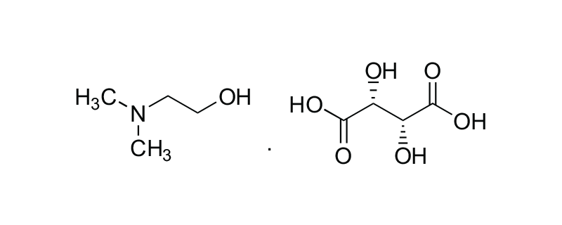 Structure of 2-DIMETHYL AMINOETHANOL (+)-BITARTRATE SALT