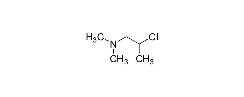 Structure of 2-(DIMETHYLAMINO) ISOPROPYL CHLORIDE HCL