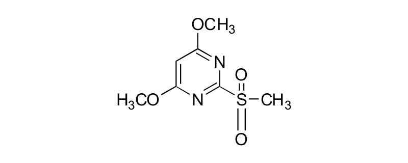 Structure of 4,6-DIMETHYL-2-(METHOXYSULFONYL) PYRIMIDINE