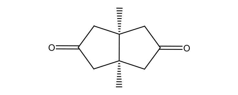 Structure of CIS-1,5-DIMETHYLBICYCLO [3.3.0]OCTANE-3,7-DIONE