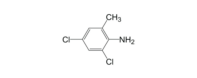 Structure of 2,4-DICHLORO -6-METHYL ANILINE