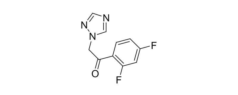 Structure of 2,4-DIFLUORO -Α-(1H-1,2,4-TRIAZOLE-1-YL) ACETOPHENONE