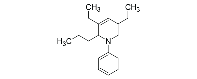 Structure of 3,5-DIETHYL-1,2-DIHYDRO -1-PHENYL-2- PROPYLPYRIDINE