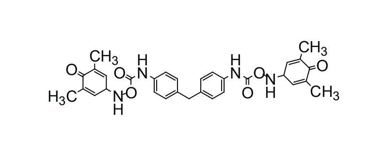 Structure of 2,6-DIMETHYL-1,4- BENZOQUINONE 4,4′-[O,O’-[METHYLENEBIS (P-PHENYLENE IMINO CARBONYL)] DIOXIME]
