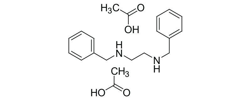Structure of N,N’-DIBENZYL ETHYLENEDIAMINE DIACETATE