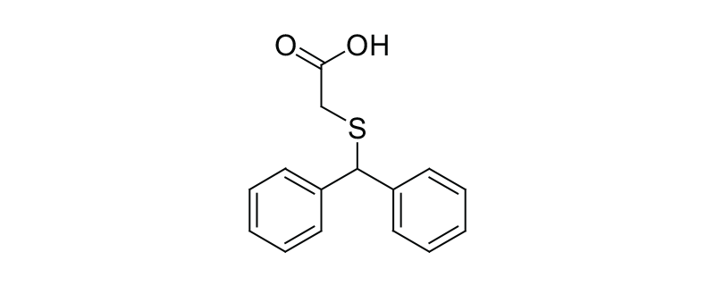 Structure of 2-[(DIPHENYLMETHYL)THIO]ACETICACID