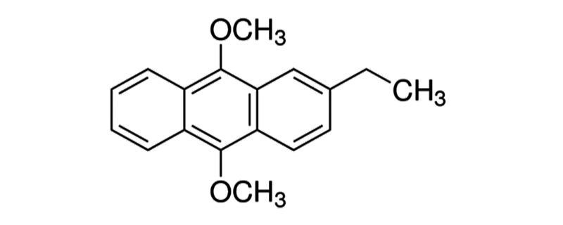 Structure of 2-ETHYL-9,10-DIMETHOXYANTHRACENE