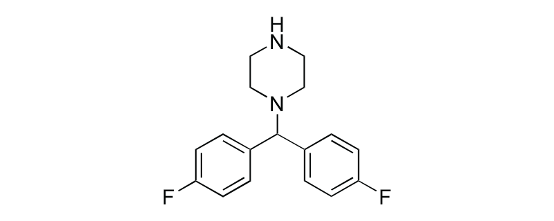 Structure of 1-BIS(4-FLUOROPHENYL) METHYLPIPERAZINE