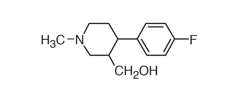 Structure of TRANS-4-(4-FLUOROPHENYL)-3-HYDROXY METHYL-1-METHYLPIPERIDINE