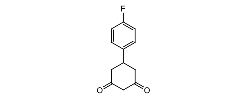 Structure of 5-(4-FLUOROPHENYL) -1,3- CYCLOHEXANEDIONE