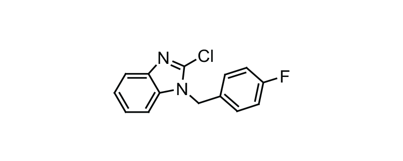 Structure of 1-(4-FLUOROBENZYL) -2-CHLOROBENZ IMIDAZOLE
