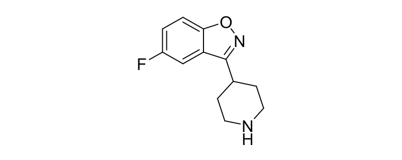 Structure of 6-FLUORO-3-(4-PIPERIDINYL)-1,2-BENZ ISOXAZOLE