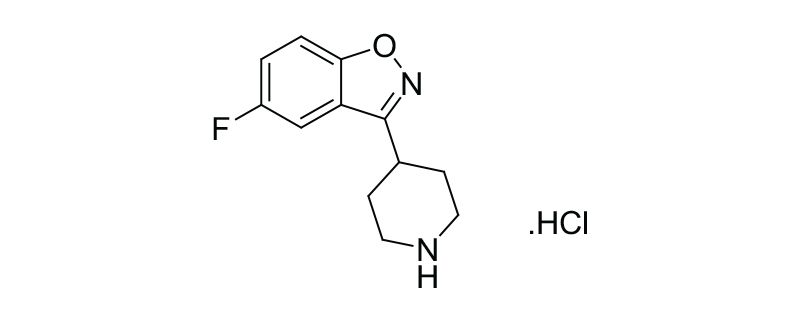 Structure of 6-FLUORO-3- (4-PIPERIDINYL) -1,2-BENZ ISOXAZOLE HCL