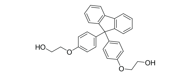 Structure of 4,4′- (9-FLUORENYLIDENE) BIS(2-PHENOXY ETHANOL)