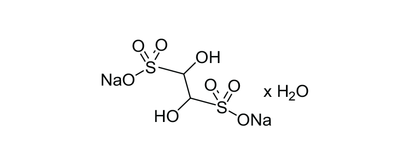 Structure of GLYOXALSODIUMBISULFITE ADDITION COMPOUND H2O