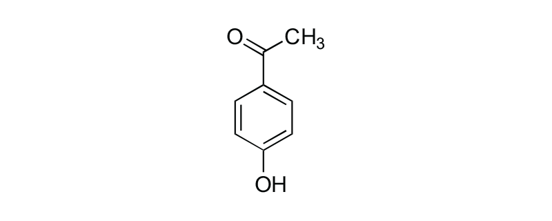 Structure of 4′-HYDROXY ACETOPHENONE