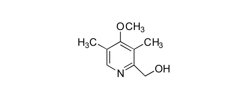 Structure of 2-HYDROXYMETHYL-3,5-DIMETHYL-4-METHOXYPYRIDINE