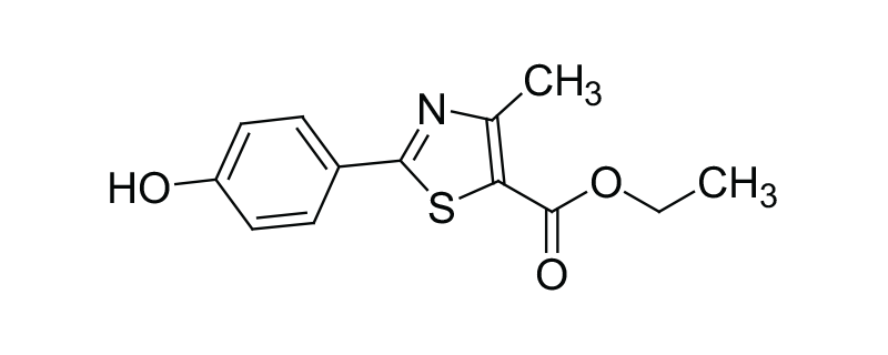 Structure of 2-(4-HYDROXYPHENYL)-4-METHYLTHIAZOLE-5-CARBOXYLICACID