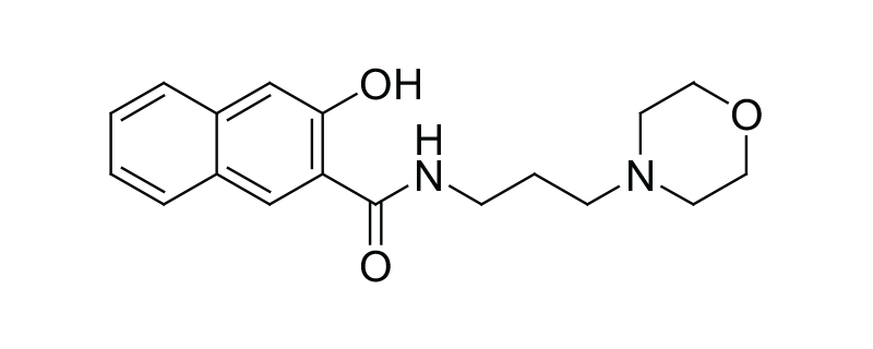 Structure of 2-HYDROXY-3-NAPHTHOICACID-3-MORPHOLINOPROPYLAMIDE