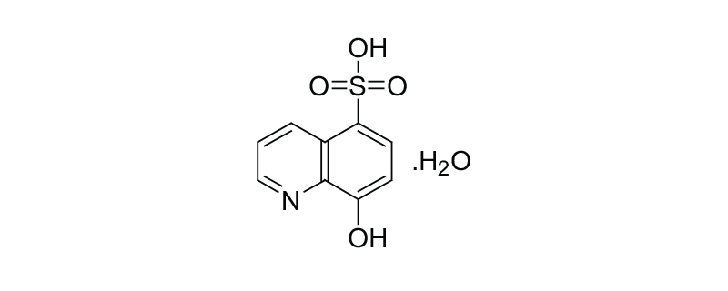 Structure of 8-HYDROXY-5-QUINOLINE SULFONIC ACID H20