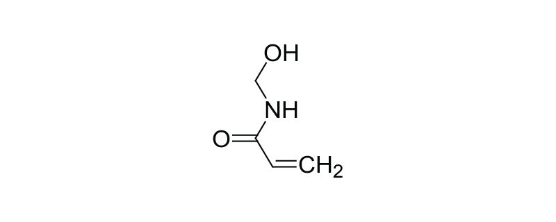 Structure of N-(HYDROXY METHYL) ACRYLAMIDE 48% SOLUTION