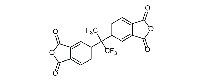 Structure of 4,4-(HEXAFLUOROISOPROPYLIDENE) DIPHTHALIC ANHYDRIDE
