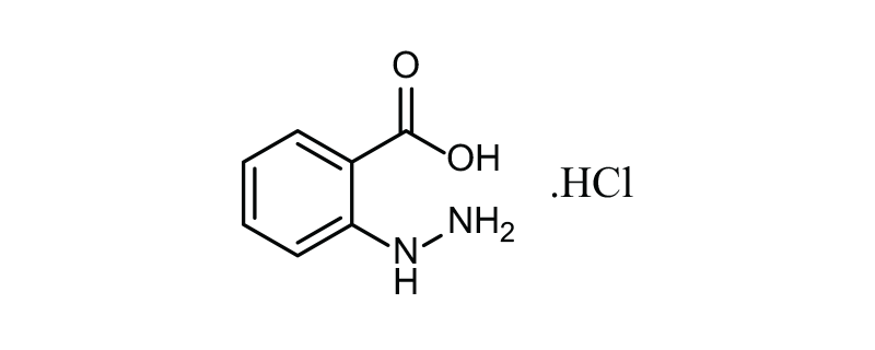 Structure of 2-HYDRAZINOBENZOIC ACID HCL