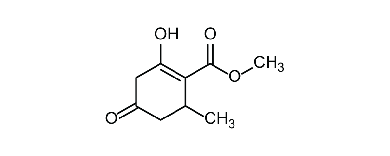 Structure of 2-HYDROXY-6-METHYL-4-OXO-1-CYCLOHEXENE-1-CARBOXYLICACID METHYL ESTER