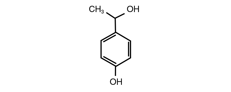 Structure of 4-(1-HYDROXYETHYL)PHENOL