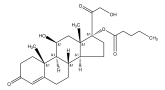 Structure of HYDROCORTISONE 17-VALERATE