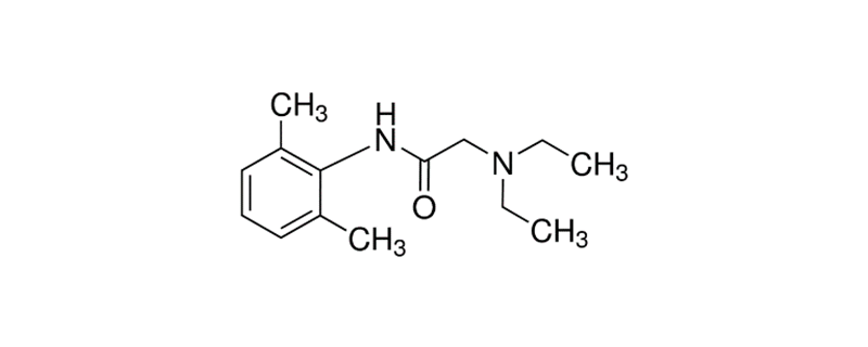 Structure of LIDOCAINE, USP