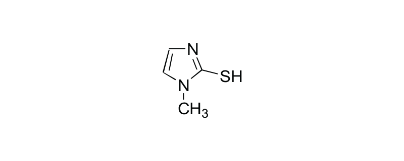 Structure of 2-MERCAPTO-1-METHYLIMIDAZOLE