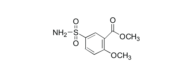 Structure of METHYL-2- METHOXY-5- SULFOMOYL BENZOATE
