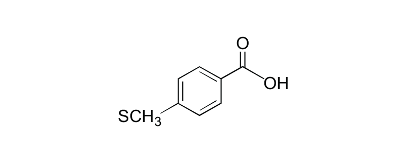 Structure of 4-(METHYLTHIO) BENZOIC ACID