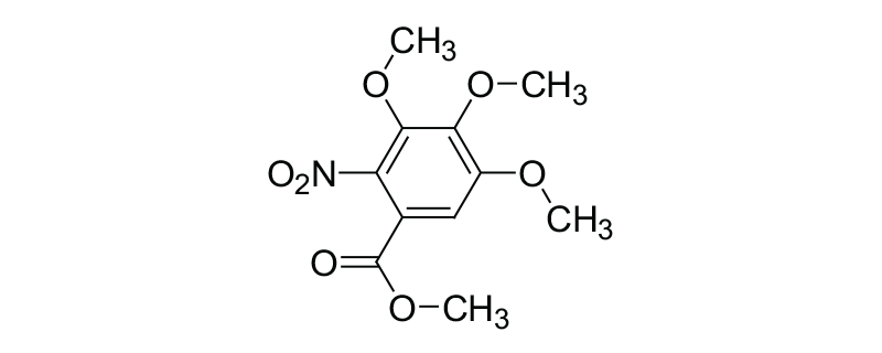 Structure of METHYL 2-NITRO-3,4,5-TRIMETHOXY BENZOATE