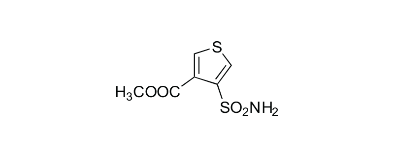 Structure of 4-METHOXYCARBONYL-3-SULFONAMIDE THIOPHENE