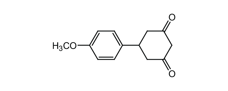 Structure of 5-(4-METHOXYPHENYL)-1,3-CYCLOHEXANE DIONE