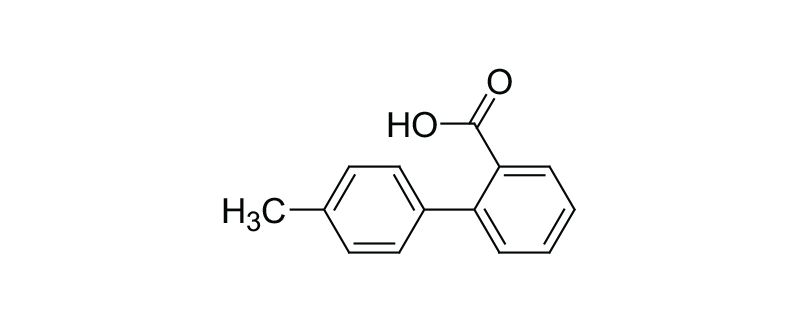Structure of 4′-METHYL-2-BIPHENYLCARBOXYLICACID