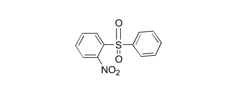 Structure of 2-NITROPHENYLPHENYLSULFONE