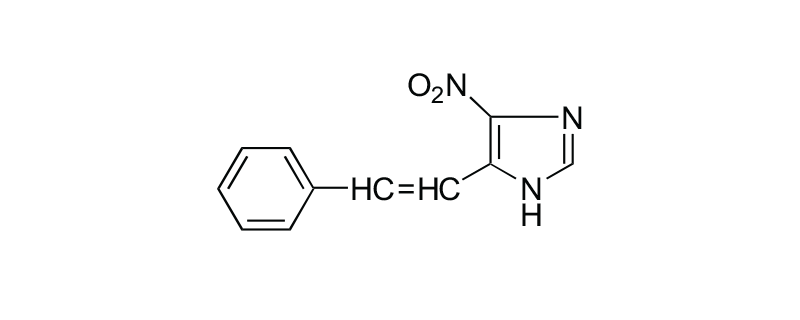 Structure of 4-NITRO-5-STYRYL IMIDAZOLE