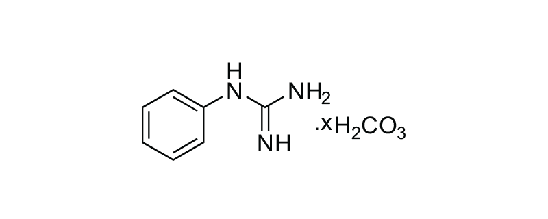 Structure of PHENYLGUANIDINE CARBONATE SALT