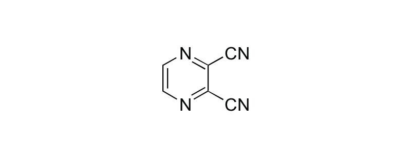 Structure of 2,3-PYRAZINE DI CARBONITRILE