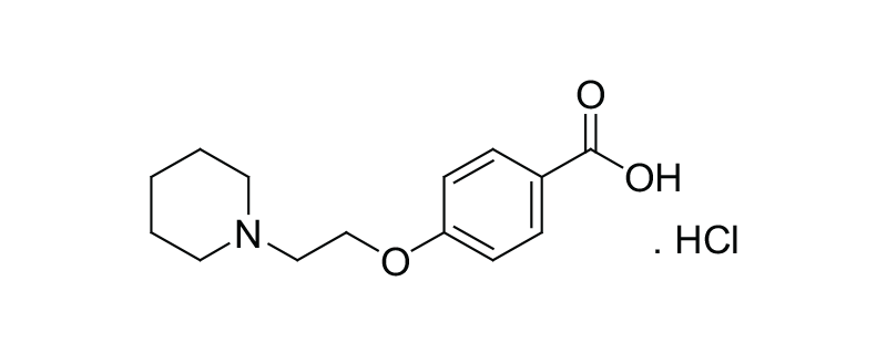Structure of 4-[2-(1-PIPIRIDINE)ETHOXYBENZOICACID HCL
