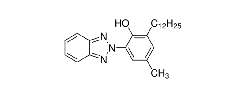 Structure of 2-(2H-BENZO TRIAZOL-2-YL )-6-DODECYL-4- METHYL PHENOL