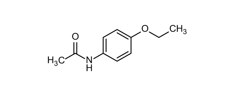 Structure of PHENACETIN