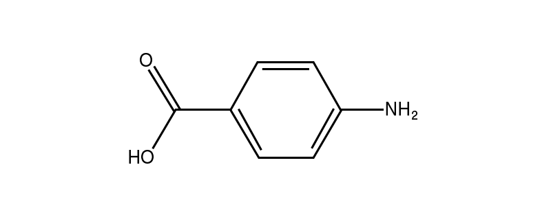 Structure of PARA-AMINO BENZOIC ACID