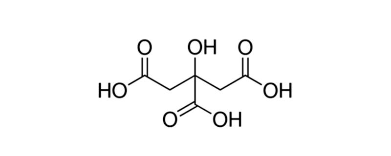 Structure of CITRIC ACID, ANHYDROUS, ACS